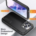 thumbnail image 3 of JTCASES Compatible with iPhone 14 Pro Case Heavy Duty Protective Rugged Phone Case, Full Body Anti-dust Shockproof Drop Proof Armor Durable Cover Case for iPhone 14 Pro 6.1 inch, Black/Black, 3 of 10