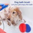 thumbnail image 4 of Juego de 2 cepillos de baño de silicona azul para mascotas, herramienta de aseo para perros, masaje y limpieza, 4 of 7