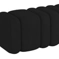 thumbnail image 3 of WHI Contemporary Boucle Fabric Large Ottoman Bench Black, 3 of 6
