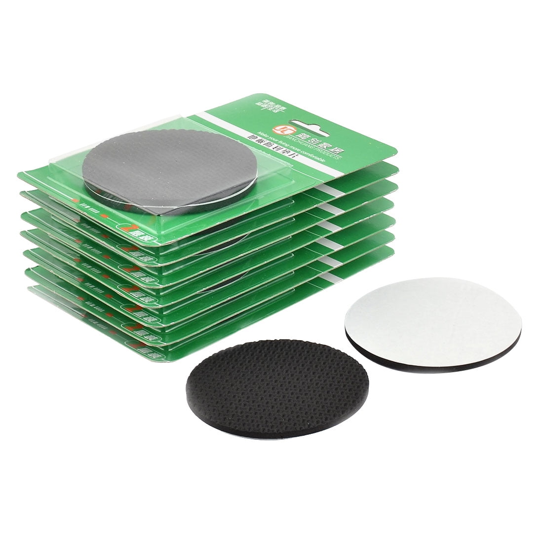 Unique Bargains 16 Pcs Antislip Rubber Round 85mm Adhesive Chair Foot