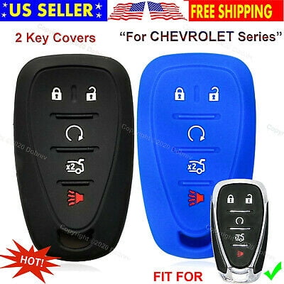 2pcs 5B Silicone Case Protector Chevy Fob Cover Holder for Chevrolet Smart Key