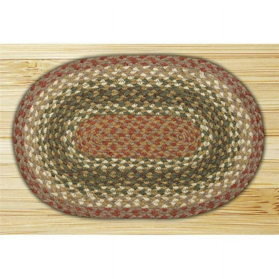 Capitol Importing 00-024 Olive-Burgundy-Gray - 10 in. x 15 in. Oval Swatch