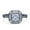 Black Tone CZ, variant on Art Deco Cushion Bezel Ring Yellow Tone CZ 925 Sterling Silver Size 6