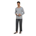 thumbnail image 5 of Men's pajama set with long sleeves, long pants, round neck, casual and relaxed, suitable for home wear and can be worn outside., 5 of 6