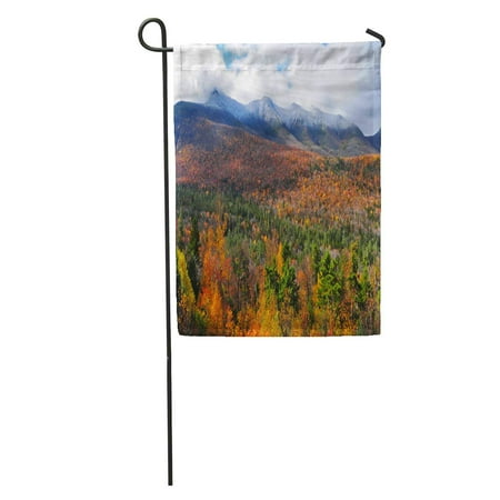 LADDKE Orange England The White Mountains of New Hampshire in Fall USA Red Landscape Garden Flag Decorative Flag House Banner 12x18