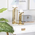 thumbnail image 2 of CosmoLiving by Cosmopolitan 2 Candle Gold Aluminum Metal Candle Holder, Set of 2, 2 of 8