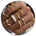 thumbnail image 1 of Boho Knuckle Ring Sets Gold Stackable Finger Rings Pearl Midi Size Joint Knuckle Ring Sets for Women and Girls 10 Pieces, 1 of 5