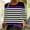 Purple, variant on Long Sleeve T Shirt Fashion Casual Striped Tops for Women Crew Neck Slim Fitted Going Out Tops Y2K Outfits 2025 Blue M