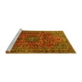 thumbnail image 2 of Ahgly Company Machine Washable Indoor Square Medallion Yellow Traditional Area Rugs, 4' Square, 2 of 4