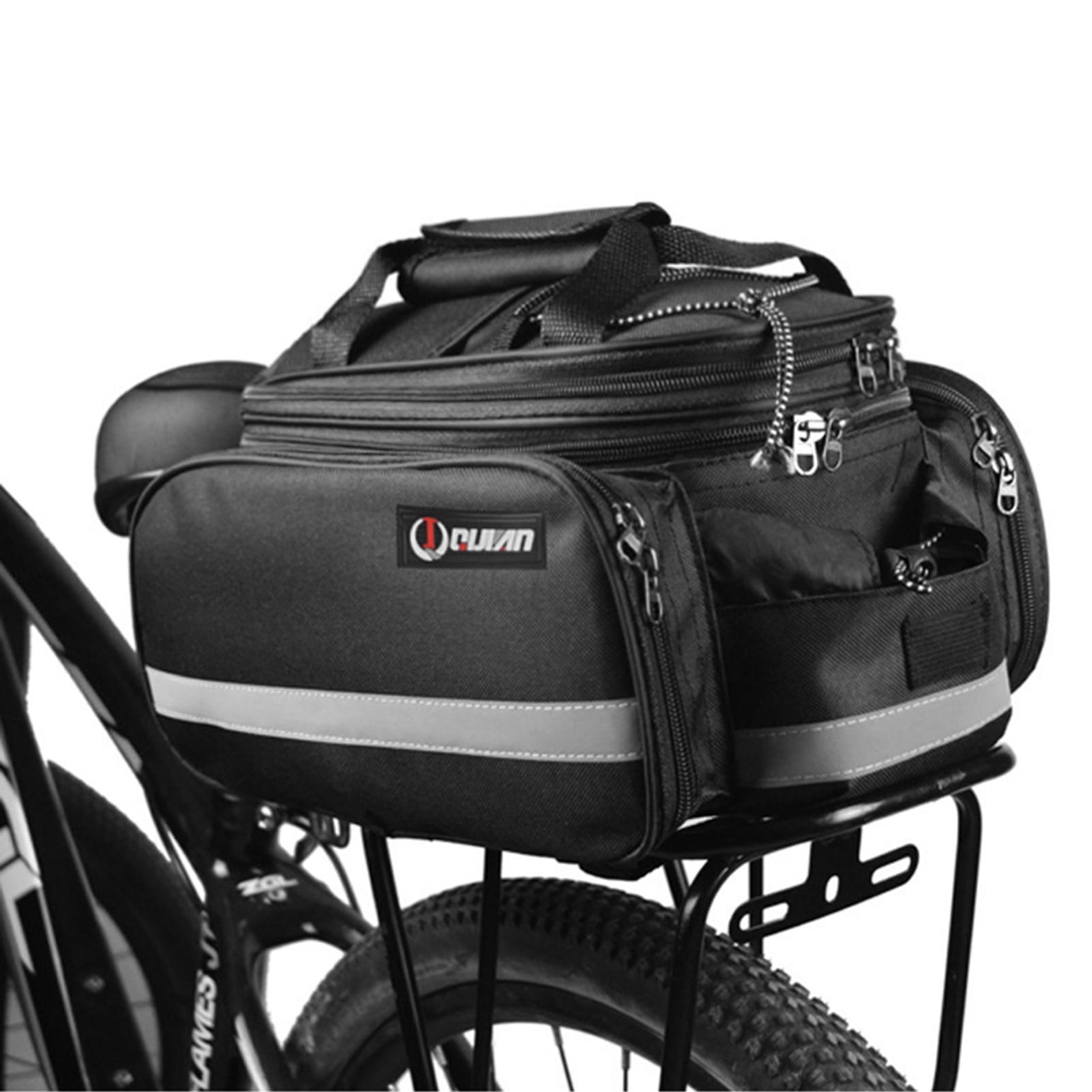 Rear Seat Bag Expandable MTB Bike Rack Bag Cycling Luggage Carrier