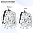 thumbnail image 2 of Disketp Winter Art Blue and Black Moose print Canvas Backpack Lightweight Travel Daypack Student Rucksack Laptop Backpack-, 2 of 5