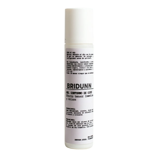Bridunn Gel Contorno De Ojos Ojeras y Bolsas 15ml - Chlorella, Activos Marinos, Antienvejecimiento, Lineas Finas, Sin Parabenos, Cruelty Free