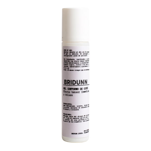 Bridunn Gel Contorno De Ojos Ojeras y Bolsas 15ml - Chlorella, Activos Marinos, Antienvejecimiento, Lineas Finas, Sin Parabenos, Cruelty Free