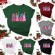 thumbnail image 1 of Fiudx Ofertas Del Día Blusa de Manga Corta con Estampado de Moda para Mujer, Divertida Camiseta con Cuello Redondo, 1 of 3
