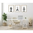 thumbnail image 6 of Kate and Laurel Sylvie Sparky Space Robot, No 4 Rocket and Robbey Robot Black and White Set Framed Canvas Wall Art Set by Saint and Sailor Studios, 3 Piece Set Natural, Retro Toy Art Set for Wall, 6 of 6