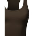thumbnail image 4 of A2Y Women's Basic Cotton Casual Scoop Neck Cropped Racerback Tank Tops Brown XL, 4 of 5