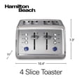 thumbnail image 2 of Hamilton Beach Digital Tostadora de 4 Rebanadas Ranuras Extra Anchas, Ajustes para Bagel y Descongelación, Refuerzo de Tostadas, Bandeja Deslizable para Migas, Botón de Apagado y Cancelación Automátic, 2 of 5