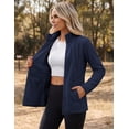 thumbnail image 5 of Zeagoo Fleece Jacket for Women Long Sleeve Lightweight Full Zip Up Coat with Pockets Fall Outwear, 5 of 6