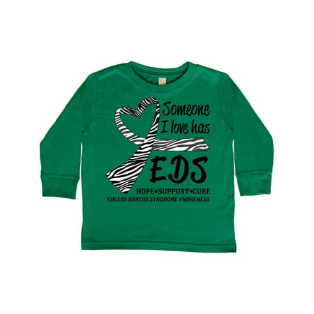 

Inktastic Someone I Love has EDS- Ehlers Danlos Syndrome Gift Toddler Boy or Toddler Girl Long Sleeve T-Shirt