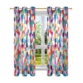thumbnail image 7 of Yayeee Window Curtains Light Filtering 63"x42" Grommet Panel Pair Home Living Room Decor, Blue Colorful Circles, 7 of 7