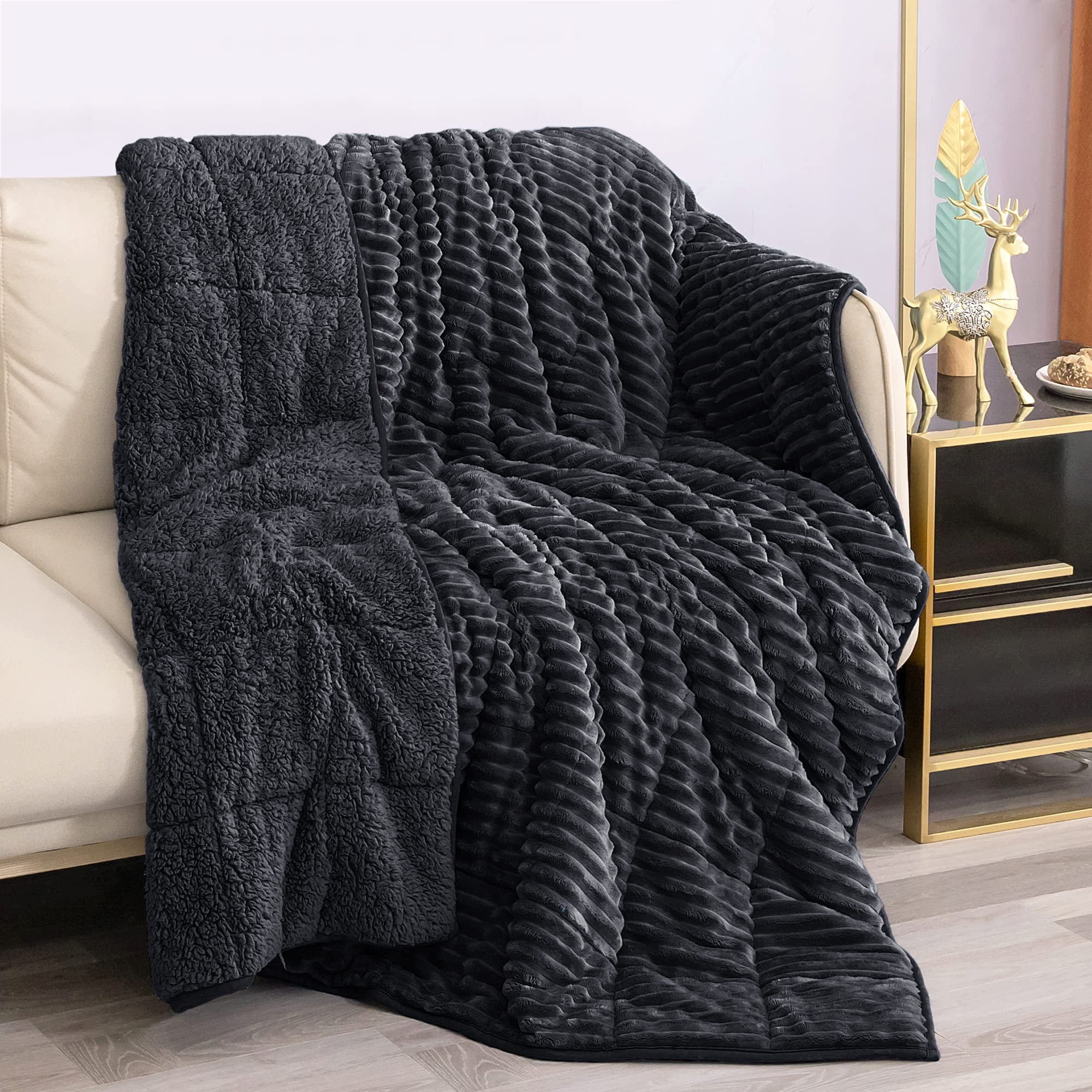 Uttermara Weighted Blanket 15 LBS Queen Size for Adults, Soft Cozy