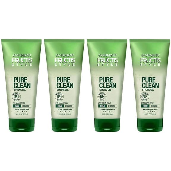 Pack of (4) Garnier Fructis Style Pure Clean Styling Gel, 6.8 Ounces