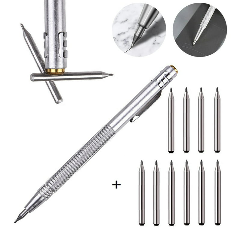 metal scribe 4 Glass Scribing Pen Pen With Clip Metal Etching Pen
