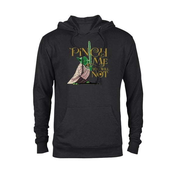 Star Wars Yoda Pinch Me You Will Not - Pullover Hoodie for Adults - Customized-Black