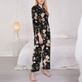 thumbnail image 3 of Goofa Lilies Flowers Printed Women’s 2 Piece Pajama Set Super,Pajamas Women's Long Sleeve Sleepwear Soft Button Down Loungewear Pjs Lounge Set Nightwear-, 3 of 9