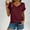 Red1, variant on GZWYHT Short Sleeve Knot Shirts，Loose Fit Tunic Tops Basic Tee Shirts Womens Summer Tops V Neck Casual Twist Front Blouses