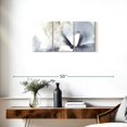 thumbnail image 3 of Elephant Stock Wave Break Ii Wall Art - Horizontal Multi Panel Canvas - Living Room Wall Decor - Abstract Multi Panel - White And Blue Decor By Jennifer Goldberger - 32" x 15", 3 of 8