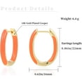 thumbnail image 2 of Huggie Hoop Earrings for Women, 18K Gold Plated Colorful Enamel Huggie Earrings Small Hypoallergenic Cute Jewelry Gifts, 2 of 12