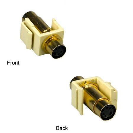 Kentek S-Video Mini-DIN4 Keystone Insert Module Feedthrough Type Gold Plated Connector Female F/F Coupler Jack Ivory price history on PriceWatchPro
