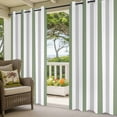 thumbnail image 3 of Sage Green Stripe Outdoor Curtains for Patio Waterproof,Windproof Privacy Curtains with Weighted Bottom,Geometric Grey White Vertical Striped Outside Drapes for Picnic Garage Yard 54"x95" 2 Panel, 3 of 8