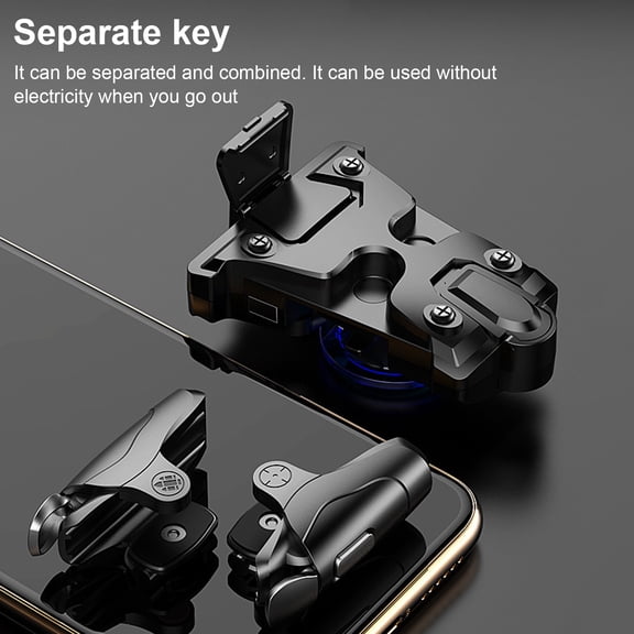 Naierhg 2Pcs JS30 Gaming Trigger Multifunctional Sensitive Precise Video Games External Phone Gaming Gamepad for iPhone,Black