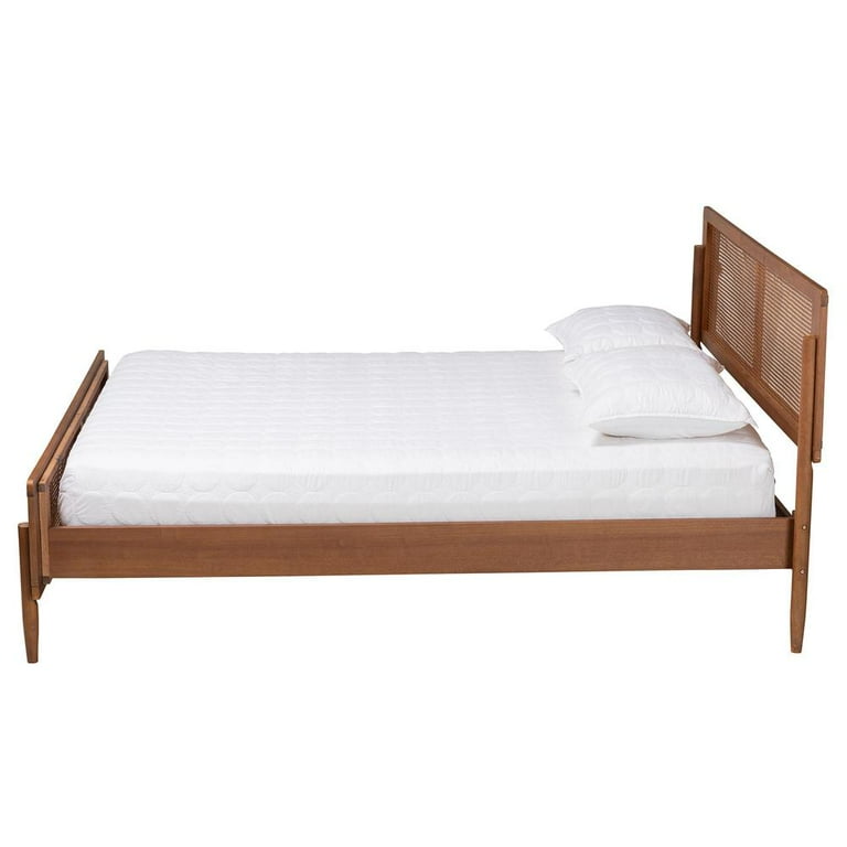 Baxton Studio Sora Mid-Century Modern Ash Walnut Finished Wood King Size Platform Bed Baxton Studio Sora Mid-Century Modern Ash Walnut Finished Wood King Size Platform Bed