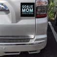 thumbnail image 2 of DistinctInk Custom Bumper Sticker - 8" x 8" Decorative Decal - Black Background - Goalie Mom The Most Stressful Position, 2 of 2