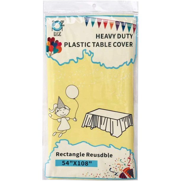 D&Z Paquete de 12 manteles de plástico negro rectangulares de 54 x 108 pulgadas, manteles desechables para fiestas, cumpleaños, bodas, Acción de Gracias, Navidad