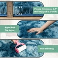 thumbnail image 5 of Conbriboy 6x9 Area Rugs For Living Room Tie-dye Peacock Blue, Fluffy Shaggy Fuzzy Plush Furry Large Floor Carpet,Non-Slip Carpet Anti-Slip Washable Modern Soft Rug For Bedroom Girls Boys Room Indoor, 5 of 7