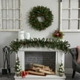 thumbnail image 6 of Nearly Natural Green 30" Lighted Pine Holiday Wreath Berries and Pinecones, 6 of 6
