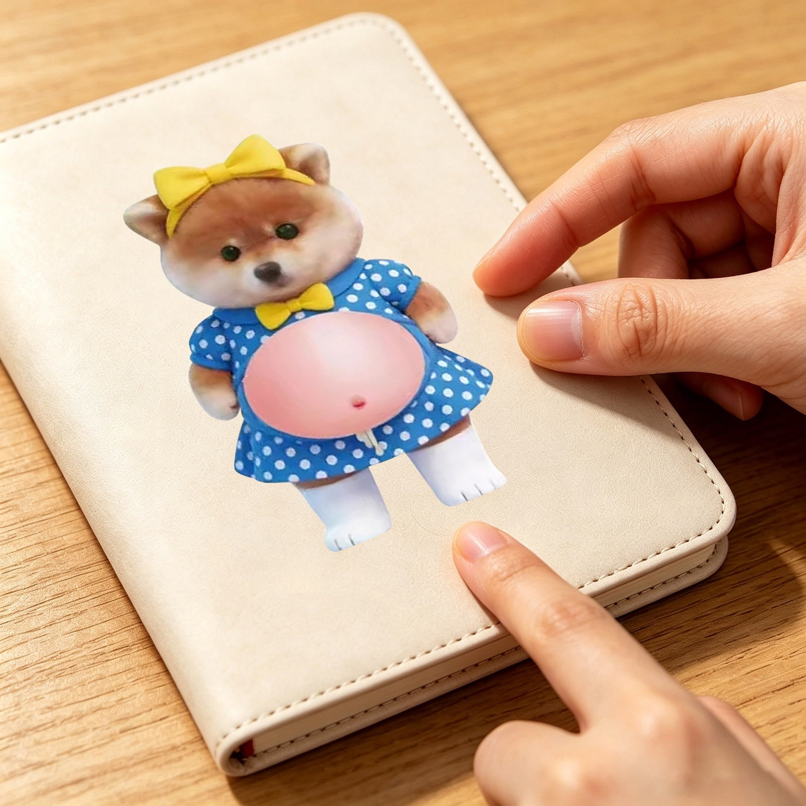 20 Pcs 3D Shiba Inu Dog Belly Stickers, Super Soft Silicone Anti-Collision Stickers, Cute Dog Belly Sticker as Car Door Protector, Table Edge Protector & Cute Decor Sticker for Home and Car