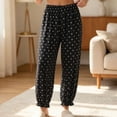 thumbnail image 2 of Women's Polka Pajama Pants Casual Loose Fit Jogger Lounge Pants Lightweight Soft Sleepwear with Pocket, 2 of 6
