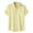 Yellow, variant on Men's Short Sleeve Summer Tshirts Lapel Button Down Color Block Short Sleeve T-Shirt Slim Fit Cool Vacation Button Down Lapel Shirts