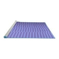 thumbnail image 2 of Ahgly Company Machine Washable Indoor Square Abstract Blue Contemporary Area Rugs, 4' Square, 2 of 4