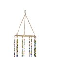 thumbnail image 5 of DecMode 19" Gold Metal Moon Windchime with Glass Beads and Cone Bells, 5 of 8