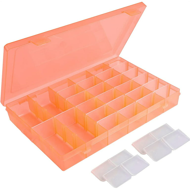 Storage Boxes, Casewin 1PCS 36 Grids Plastic Storage Box with Compartments  Storage Boxes With Lids Storage Organiser, Small Clear Containers Jewellery