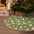 thumbnail image 5 of Sikiie Shiba Inu Dog And Flower Nativity Christmas Tree Skirt, Jesus Christian Winter Holiday Tree Mat Decoration(30-48IN)36", 5 of 6
