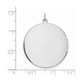 thumbnail image 2 of 29mm 925 Sterling Silver Rhod Plated Eng. Rnd Polish Front Back Disc Charm Pendant Necklace for Women, 2 of 2