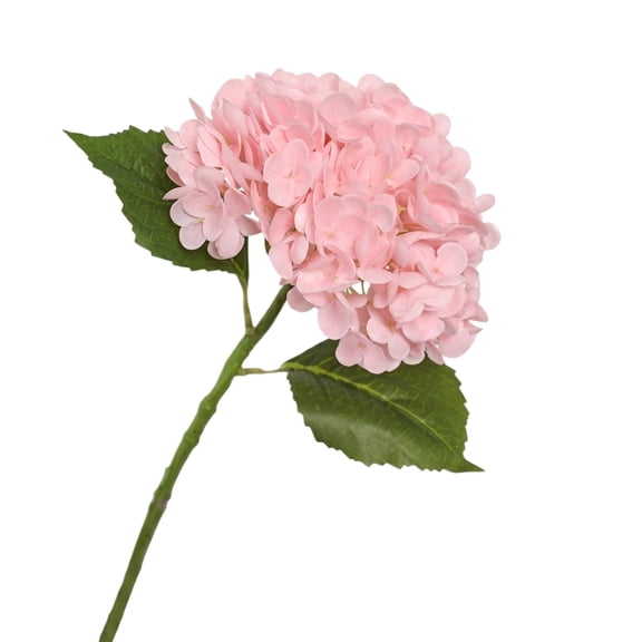 Artificial Hydrangea Fake Flowers Light Pink Real Touch Artificial Flowers for Outdoors Uv Resistant for Home Wedding and Party Decor 1 Pack