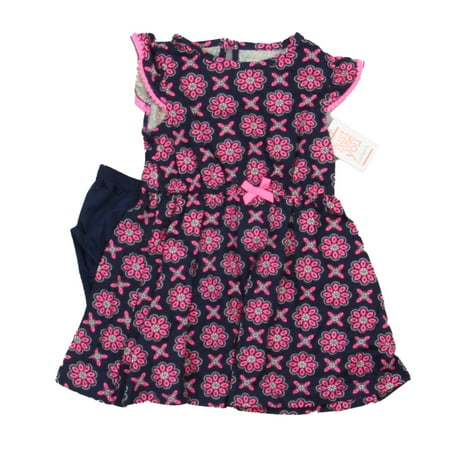 

Pre-owned Carters Girls Navy | Pink Dress size: 24 Months